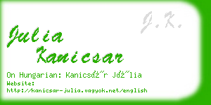 julia kanicsar business card